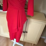Chiara Boni  La Petite Robe Red Charisse Sheath Midi Dress Size 38 / Small Photo 4