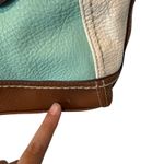 BOC Brown & Blue Faux Leather Crossbody Bag Purse Circle Accent Photo 2