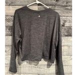 Z By Zella  Women M Long Sleeve Top Gray Cropped Excellent Photo 2
