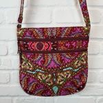 Vera Bradley Triple Zip Hipster Crossbody Resort Medallion Pink Floral Purse OS Photo 0