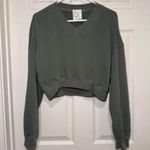 Aerie Offline by Woman’s Small Cropped Green V-Neck Sweatshirt Photo 0