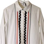 English Factory Collared Drop Waist Dress Ric Rac Sailor Nautical Preppy NWT XS Photo 3