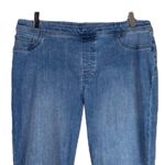 Chico's Slimming Lace Up Ankle Jeans Pull On Light Wash Girlfriend 1.5 Size 10 Photo 2