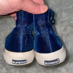 Superga Anthropologie  Blue Velvet High Top Sneakers Photo 5