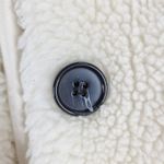 Lucky Brand Teddy Shacket Size S White Black Buttons Pockets Faux Sherpa Fleece Photo 3