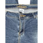 Revolt Women's Mid Rise Faded Contrast Stitch Skinny Denim Jeans Blue Size 18W Photo 2