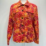 Coldwater Creek Groovy Floral Embroidered w Sequins & Beads Button Front Jacket Photo 1