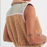 For Love & Lemons Pink Teddy Sherpa Vest Medium Photo 3