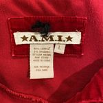 AMI Red Corduroy Jean Jacket Shacket Snap Up Size Large Photo 4