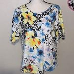 Bedford Fair petite white floral short sleeve top Size undefined Photo 0