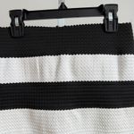 Pristine sz‎ S Black & White Striped Textured Mini Skirt Photo 1