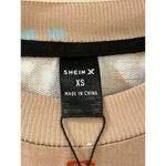 SheIn X Blouse Womens Size XS Brown Floral Print Long Lantern Sleeve Sweater NEW Photo 5