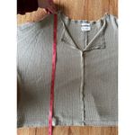 Blu Pepper Waffle Knit Sage Green Top Size Small Photo 4