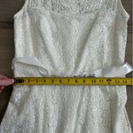 Teri Jon by Rickie Freeman Ivory Lace Sequin Illusion Neckline Lace Mini Dress 8 White Photo 8