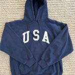 John Galt  Navy Christie USA Oversized Cotton Hoodie Photo 0