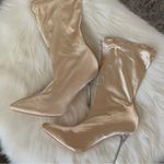 Mackin J Sheeny Nude Sock Gold Boots Bootie Shoe Size 8.5 Photo 11