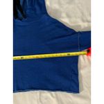 Alala  Sweatshirt Womens Large Stance Cropped Raw Hem Revolve‎ Athleisure Blue Photo 4