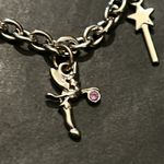 Disney  women’s vintage dainty silver chainlink charm‎ bracelet one size Photo 2