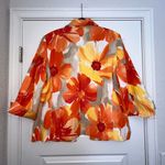 Alfred Dunner New,  Tuscan Sunset Floral Print 3/4 Length Sleeve Open Front Blazer Jacket Size 18  Photo 7