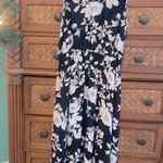 Nanette Lepore Black & Cream Floral print high low smocked dress NWOT Photo 0