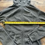 The North Face Womens Grey Full Zip Hooded Fleece Jacket Outdoor Pockets size Medium Photo 2