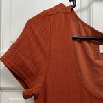Maeve Gillian Cap Sleeve Tiered Burnt Orange Maxi Dress - Size Small Photo 2