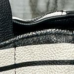 Betsey Johnson Black and White Striped Tote Bag Hot Pink Pom Y2K Travel Classic Photo 6