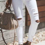 VICI  KanCan white distressed skinny jeans Photo 0