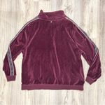 Fabletics  Burgundy Velour Jacket Quarter Zip Athletic Sweatshirt Size 2XL XXL Photo 6