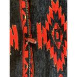 Julia Kim Sweater Jacket Size 1x Boho South Western Toggle Button Black Photo 3