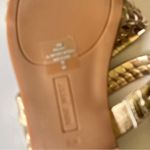 Nine West Low Heel Flat Women's Gold Metallic Strappy Sandals Sz 8.5 Photo 9