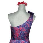 BCBGeneration  Raspberry Red Multi One -Shoulder Cocktail Dress Sz 8 Photo 2