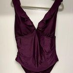 Kona Sol Deep wine One piece Swimsuit Sz 22W Photo 0
