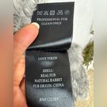Love Token  Luxuries Genuine Dyed Rabbit Fur Vest Natural Gray. Photo 12