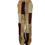 PacSun Womens Brown Corduroy Patchwork Elastic Waist Straightleg Jeans Small Photo 6