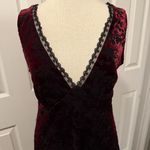 Trixxi  Dress Sz LG Burgundy Velvet Dark Romantic Babydoll Whimsigoth Vampire EUC Photo 6