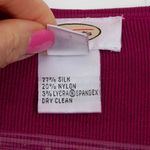 Talbots Womens Silk V Neck Cardigan Sweater Size XL Pink Church Office Career Photo 5