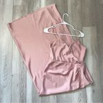 BHLDN  Freya Dress drape slit maxi womens Pink (size 6) formal wedding bridesmaid Photo 9