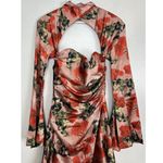 House Of CB  Toira Long Sleeve Satin Corset Minidress in Rose Print Size Small Photo 5