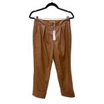 Trina Turk Cuffed Faux-Leather Pants In Nutmeg Size 2 Photo 4