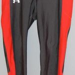 Under Armour Womens UA Gray Orange Athletic Cropped Tights Capri Leggings Size M Photo 0