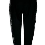 Anne Fontaine Carl Black Vegan Leather Contrast Leggings Pants Sz 40 Size M Photo 3