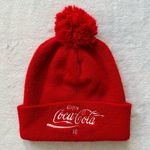  “Enjoy Coca Cola” Vintage Embroidered Pom Pom Winter Beanie Red/White Photo 0