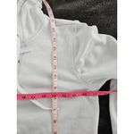 Adidas  Juniors Cropped Hoodie XS White With Aqua.  Couple Tiny flaws (Pictured) Photo 4