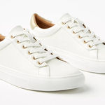 Loft  White and Gold Everyday Casual Sneakers 8 NWT‎ Photo 0