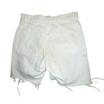 ZARA White Distressed Jean Shorts Photo 5