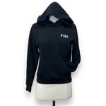 PINK - Victoria's Secret  Black Sherpa Hooded Sweatshirt Size XS Photo 13