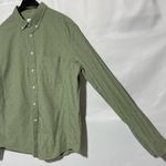 Goodfellow & Co Dot Cotton Long Sleeve Button Down Shirt Sage Green Size XL Photo 4