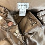 Cache Pants Women Size 0 Leather Bronze Gold Color Western Boho Y2K Lagenlook Photo 2
