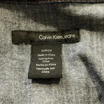 Calvin Klein Jeans  dark denim button up dress size small Photo 10